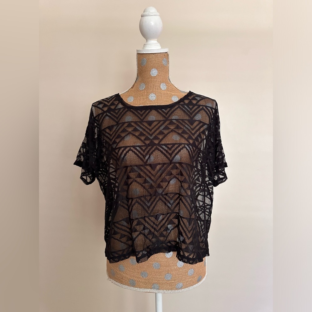 Abercrombie & Fitch Black Box Mesh Top